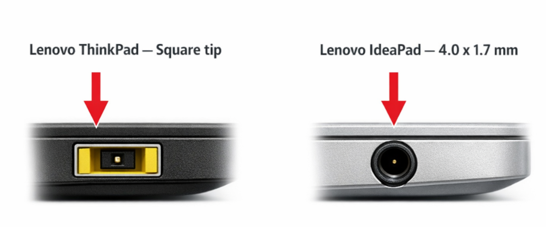 Lenovo ThinkPad og IdeaPad ladeindgange