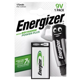Energizer Recharge Power Plus 9V / NH22 Batteri 175mAh (1 Stk. Blister)
