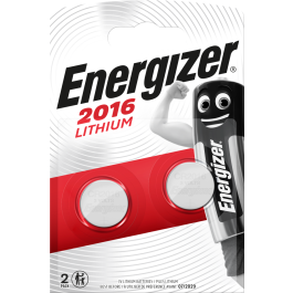 Energizer Lithium CR2016 Batterier (2 Stk. Pakning)