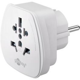 Rejseadapter – Verden til Europa, hvid (UK, US, Japan, Australien)