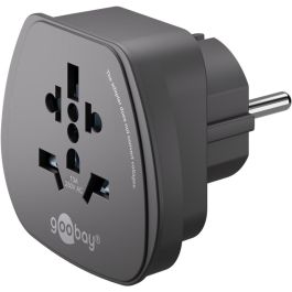 Rejseadapter – Verden til Europa, sort (UK, US, Japan, Australien)