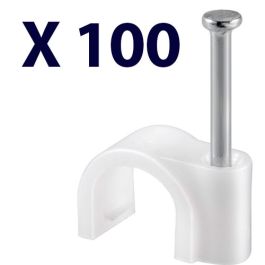 Kabelklips - max. kabel diameter: 8.0 mm (100 stk)