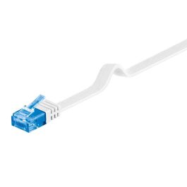 CAT 6a fladt netværkskabel U/UTP, hvid, 0,5m