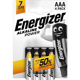 Energizer Alkaline Power AAA / E92 Batterier (4 Stk. Pakning)