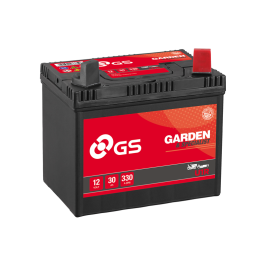 GS Yuasa GS-U1R 12V 30Ah 330A Batteri til bl.a. Havetraktor + Pol til højre