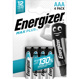 Energizer Max Plus AAA/LR03 alkaline batterier – 4 stk.