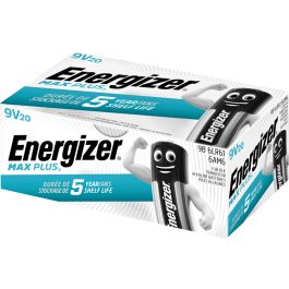 Energizer Max Plus E/9V/6LR61 alkaline batterier – 20 stk.