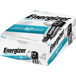 Energizer Max Plus D/LR20 alkaline batterier – 20 stk.