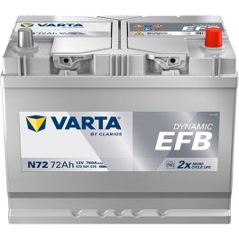 Varta Blue Dynamic EFB N72 - 12V 72Ah (Start-Stop bilbatteri)