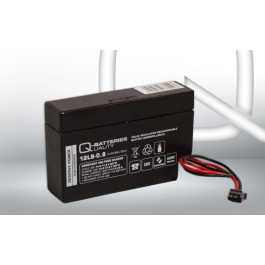 Q-Batteries 12LS-0.8 12V 0,8Ah AGM batteri med Molex 43025-0200 kabel 25cm
