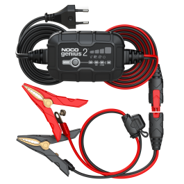 Noco Genius 2 Batterioplader til 6V og 12V 2000mA (Wet, Gel, MF, CA, EFB, AGM, & Lithium-Ion)