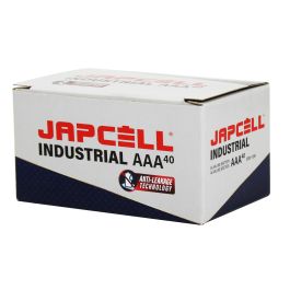 Japcell AAA / LR03 Alkaline Industrial - 40 stk. pakning - Op til 5 års holdbarhed - Fri fragt - Billigt kvalitetsbatteri med lang levetid