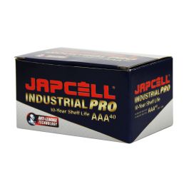 JAPCELL AAA batterier - 40 stk. pakning - AAA/LR03 Alkaline Industrial Pro - Op til 10 års holdbarhed - Gratis fragt - Prisbilligt og langtidsholdbart