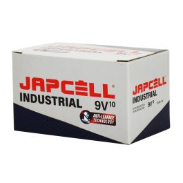 Japcell 9V / 6LR61 Industrial alkaline batterier - 10 stk. pakning