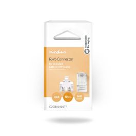 Nedis Netværksstik RJ45-hanstik Til flertrådede kat. 6 UTP-kabler 10 stk. Transparent