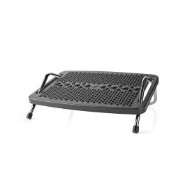 Nedis Fodstøtte Ergonomisk Metal Sort