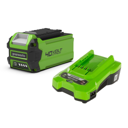 Greenworks GSK40B25 Startsæt batteri og lader - 40V 2.5Ah