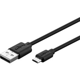 USB-A 2.0 til Micro USB lade- og datakabel, sort, 2m