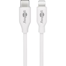 USB-C 2.0 til Lightning lade- og datakabel, MFI, hvid, 2m