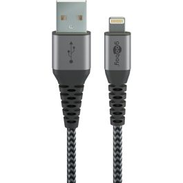 Goobay Lightning / USB-A – Sort-Grå - 2m