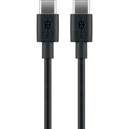 USB-C 2.0 til USB-C lade- og datakabel, sort, 1m