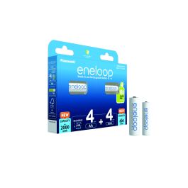 Panasonic eneloop AA/AAA genopladelige batterier - 8 stk. (4xAA+ 4xAAA)