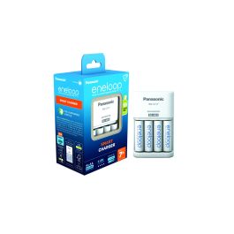 Panasonic eneloop lader til AA/AAA 4 stk. inkl. 4 stk. AA Genopladelige batterier K-KJ17MCD40E