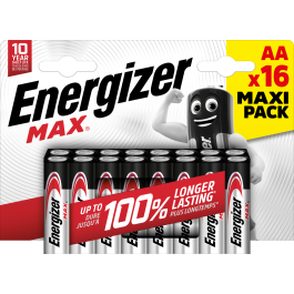Energizer Max AA/LR06 alkaline batterier – 16 stk.