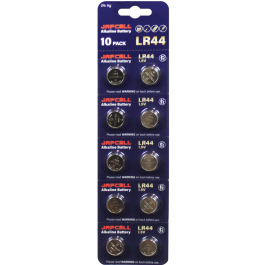 Japcell LR44 / A76 / AG13 / LR1154 knapcelle batterier - alkaline - 10 stk.