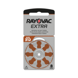 Rayovac Extra 312 (8 stk.) Høreapparatbatterier - 0 % Kviksølv
