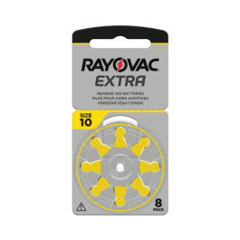 Rayovac Extra 10 (8 stk.) Høreapparatbatterier - 0 % Kviksølv