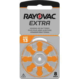 Rayovac Extra 13 (8 stk) høreapparatbatterier - 0% kviksølv