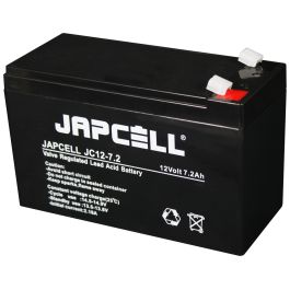 Japcell JC12-7.2 F1 12V 7,2Ah AGM blybatteri (4,8mm)