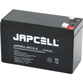 Japcell JCC12-8 12V 8Ah AGM blybatteri - Forbrugsbatteri