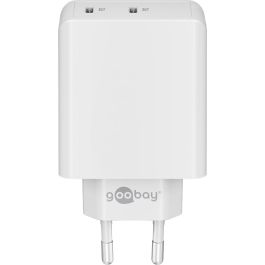 Goobay Dual USB-C PD/QC Oplader 36W hvid