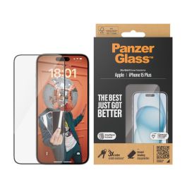 PanzerGlass Skærmbeskyttelse iPhone 15 Plus | Ultra-Wide Fit m. EasyAligner
