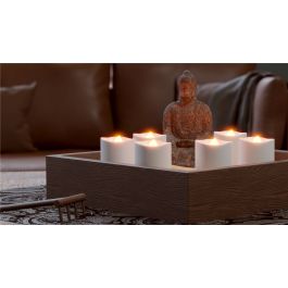 Goobay Små LED-bloklys med bevægelig flamme, 6 stk