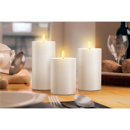 Goobay LED vokslys med bevægelig flamme, 3 stk.