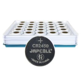 Japcell CR2450 knapcelle lithium batterier - 100 stk. - industripakning