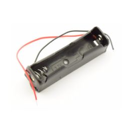 1x 18650 batteriholder m/ ledning samme ende