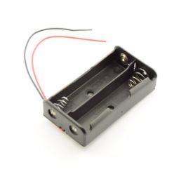 2x 18650 batteriholder m/ ledning - serieforbindelse (7,2V)