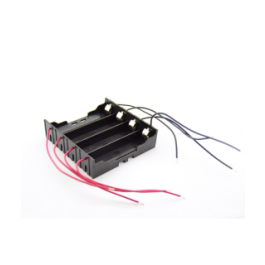 4x 18650 batteriholder m/ ledning ved pol