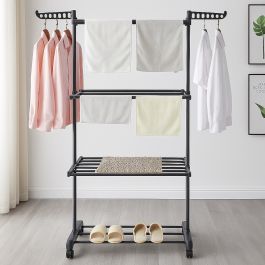 Sjö tørrestativ med 3 niveauer