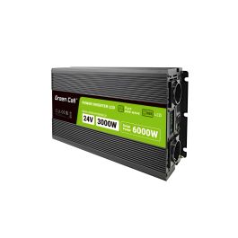 Green Cell Inverter med LCD display til bil 24V til 230V, 3000W/6000W Ren sinus