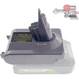 Batteri-adapter fra Greenworks 24V til Dyson V6