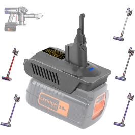 Batteri-adapter fra Black&Decker 36V til Dyson V7 V8