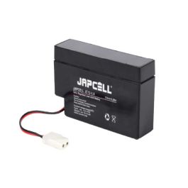 Japcell JC12-0.8AMP 12V 0,8Ah blybatteri med AMP stik