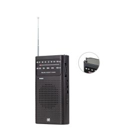 FM/AM-radio Bærbar Analog 1.5W Hovedtelefonudgang Sort