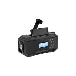 Nødradio batteri/håndsving/solceller/USB-C (FM/DAB/Lygte) - Ekstra stort 5000mAh batteri