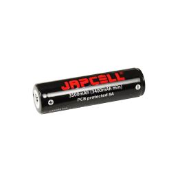 JAPCELL 18650 Genopladeligt Li-ION Batteri – 3500mAh (med knop)